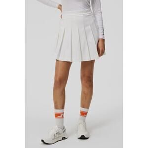 J.Lindeberg Adina Pleated Golf Skirt XL White Includes Matching Shorts NEW